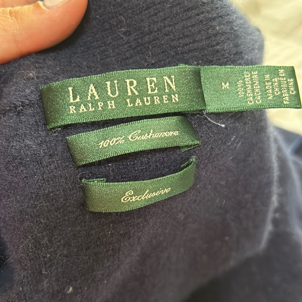 Cashmere sweater. Color block. Ralph Lauren